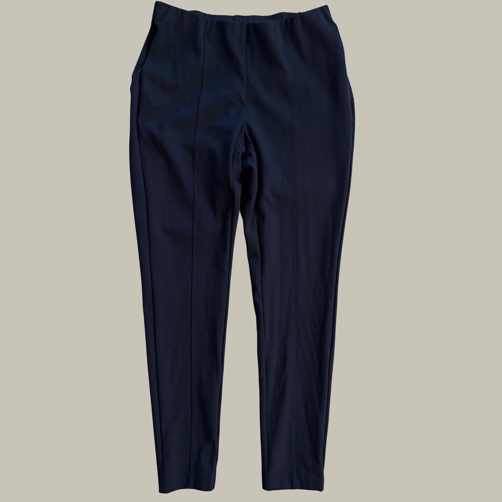 J. Jill Ponte Leggings Black Pintuck Stretch Pull On Pants Small Petite